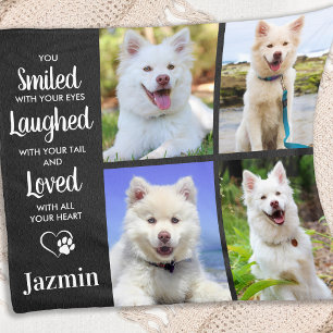 Personalisierter Hund 4-Fotomaterial zum Thema Hei Fleecedecke