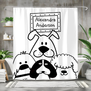 Personalisierter Hund Duschvorhang