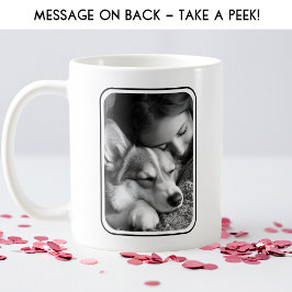 Personalisierter Hund Foto Happy Valentine für sie Kaffeetasse