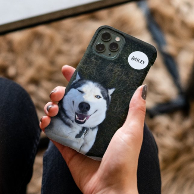 Personalisierter Hund Foto Monogramm Case-Mate iPhone Hülle (Von Creator hochgeladen)