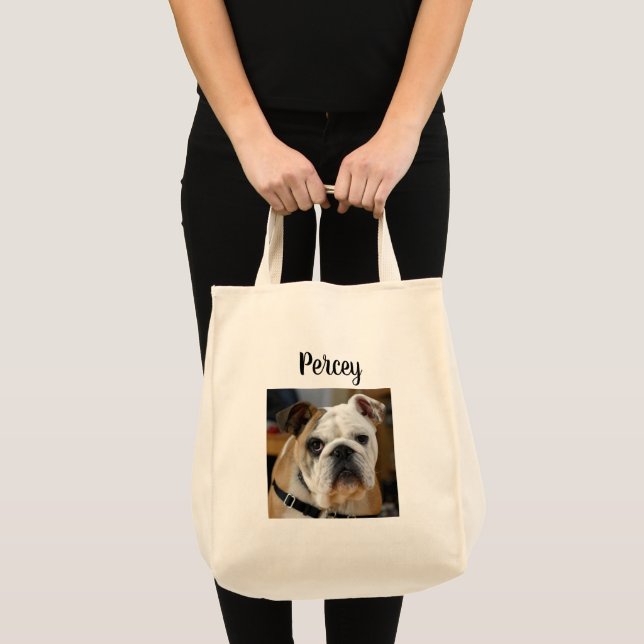 Personalisierter Hund Foto Tote Bag Tragetasche (Vorderseite (Produkt))