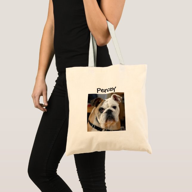 Personalisierter Hund Foto Tote Bag Tragetasche (Vorderseite (Produkt))
