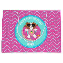 Personalisierter Hund Geburtstag Pool Party Gesche