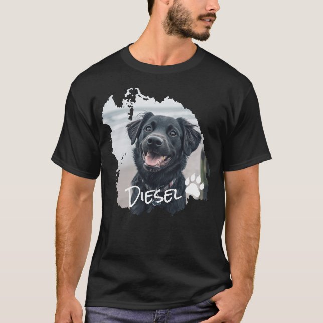Personalisierter Hund gestört Grafik T-Shirt (Vorderseite)
