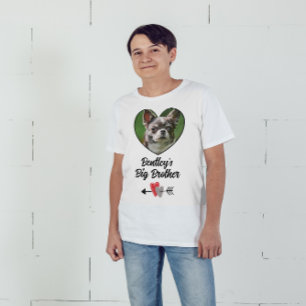 Personalisierter Hund Großbruder Foto & Text T - S T-Shirt