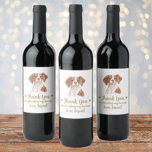 Personalisierter Hund-Hochzeitwein Weinetikett