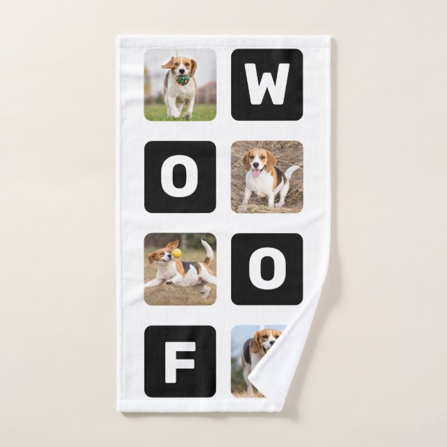 Personalisierter Hund-Hund-Lover-Fotolage Handtuch (Handtuch)