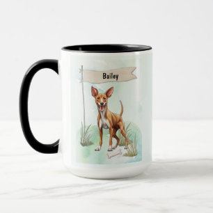 Personalisierter Hund im Wasserfarben-Design - Pha Tasse