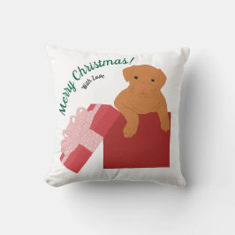 Personalisierter Hund in der Geschenkboxen Kissen