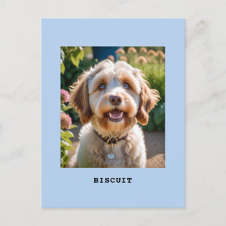 Personalisierter Hund Katzenbezeichnung Foto hellb Postkarte