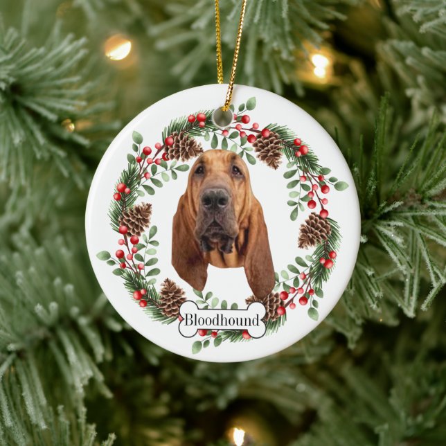 Personalisierter Hund Keramik Ornament (Baum)