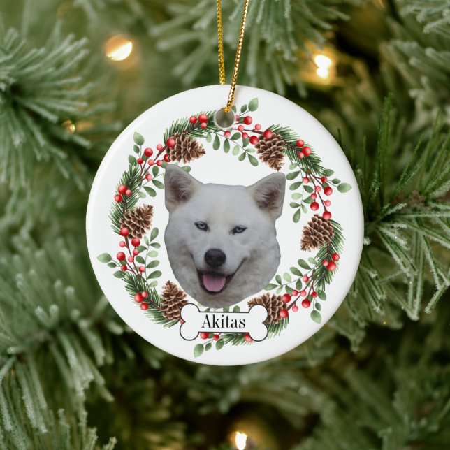 personalisierter Hund Keramik Ornament (Baum)