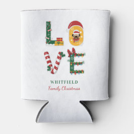 Personalisierter Hund LIEBE Weihnachtsfeiertag Dosenkühler