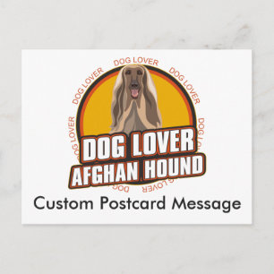 Personalisierter Hund Lover Afghan Hund Rasse Postkarte