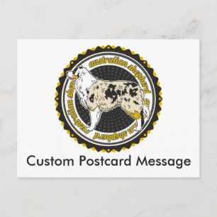 Personalisierter Hund Lover Australian Shepherd Br Postkarte