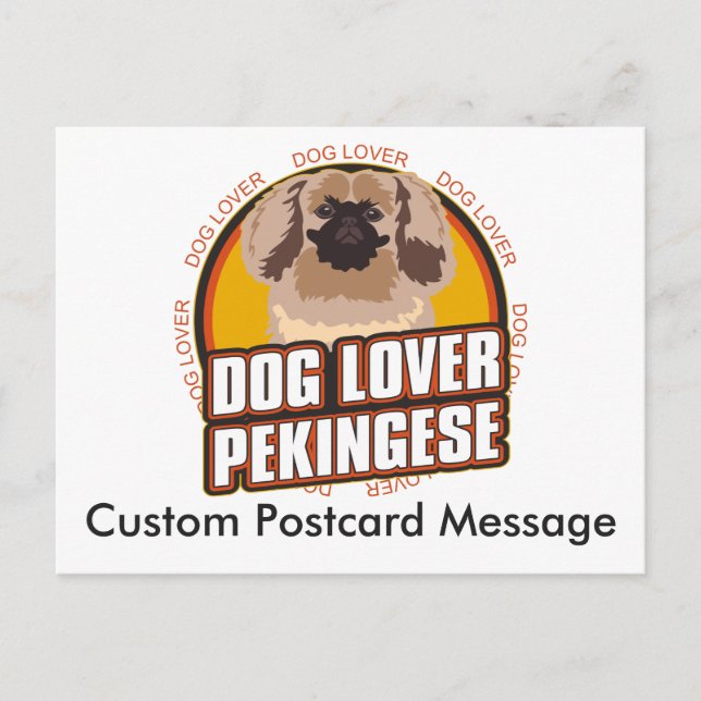 Personalisierter Hund Lover Pekingese Hundezucht Postkarte (Vorderseite)