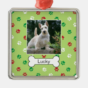 Personalisierter Hund Mini Rahmen Ornament Aus Metall