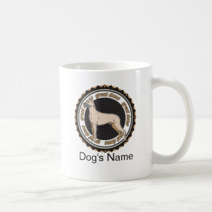 Personalisierter Hund mit hohem Namen Tasse