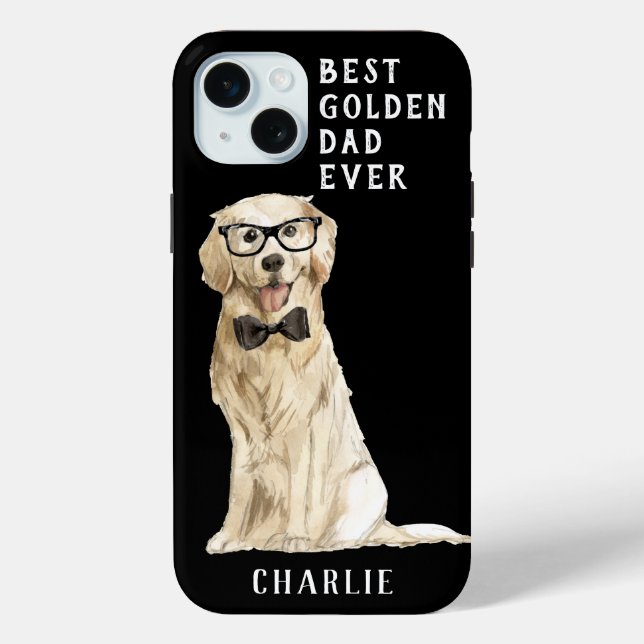 Personalisierter Hund Name Bester Goldener Vater j Case-Mate iPhone Hülle (Rückseite)