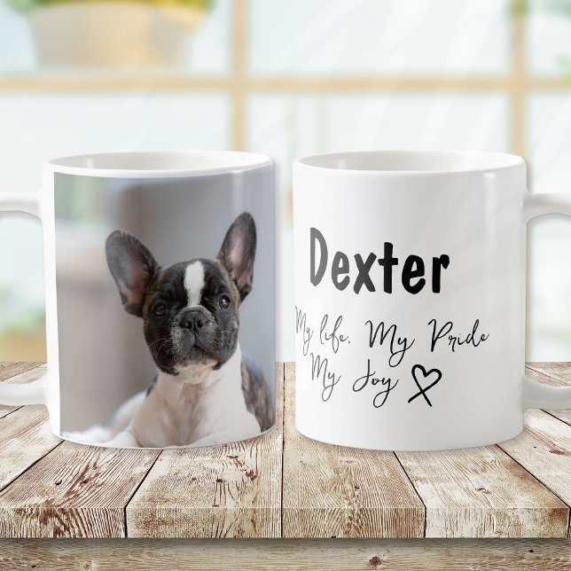 Personalisierter Hund Name mein Stolz Mein Joy-Fot Kaffeetasse (Von Creator hochgeladen)