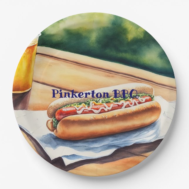 Personalisierter Hund Pappteller (Vorderseite)