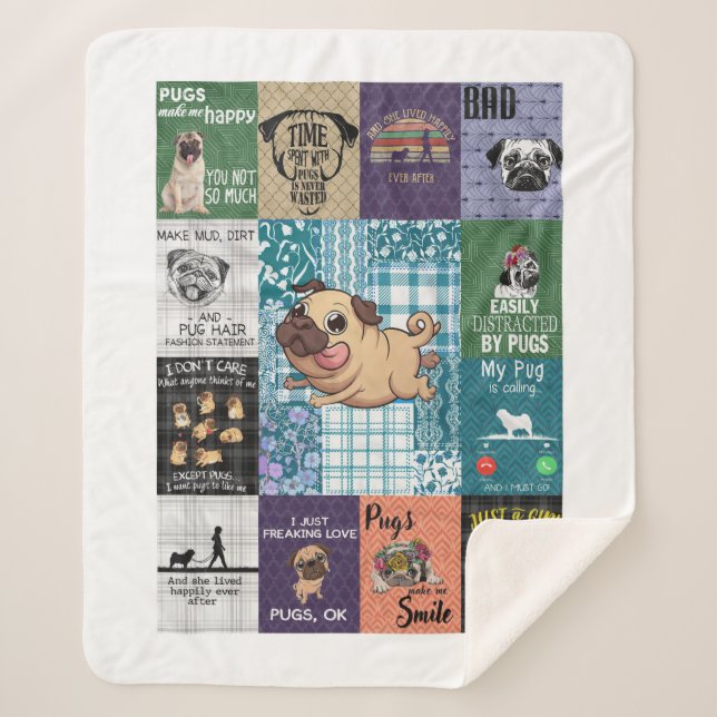 Personalisierter Hund Quilt Blanket Sherpadecke (Vorderseite)