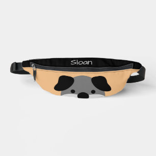 Personalisierter Hund, schwarz und weiß Bauchtasche
