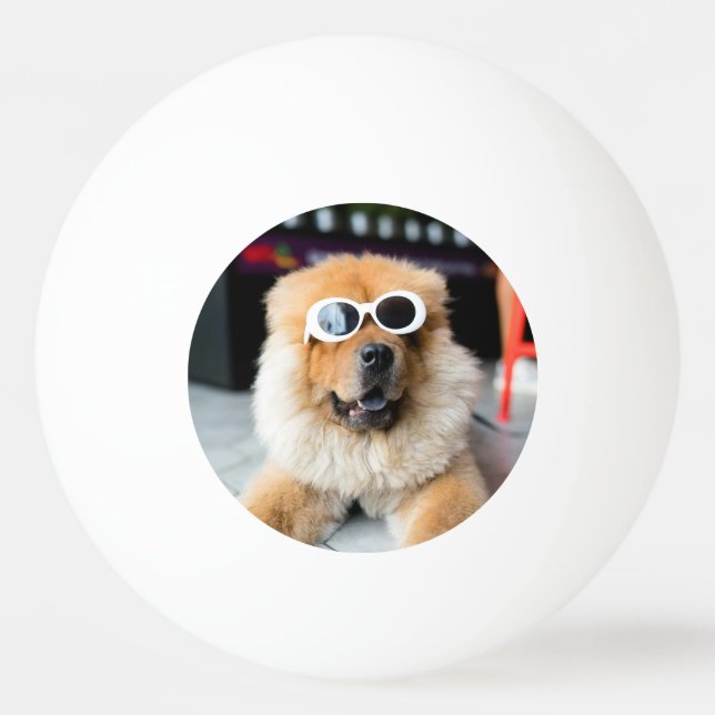 Personalisierter Hund Tischtennisball (Vorderseite)