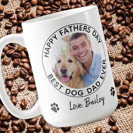 Personalisierter Hund Vater Haustier Foto Glücklic Kaffeetasse