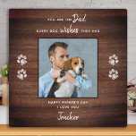 Personalisierter Hund Vater Haustier Foto Vatertag Fotoplatte<br><div class="desc">"Du bist der Vater, den jeder Hund sich wünscht." ! Dieser Vatertag gibt dem Vater eine niedliche personalisierte Begleiter-Foto-Plakette von seinem besten Freund. Personalisieren Sie mit dem Namen und dem Lieblings-Foto des Hundes. Diese Hundedärmertafel wird ein Liebling aller Hundedads und Hundefreunde sein! Großartiges Geschenk des Hundes. COPYRIGHT © 2020 Judy...</div>
