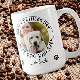 Personalisierter Hund Vater Vatertag Haustier Foto Kaffeetasse