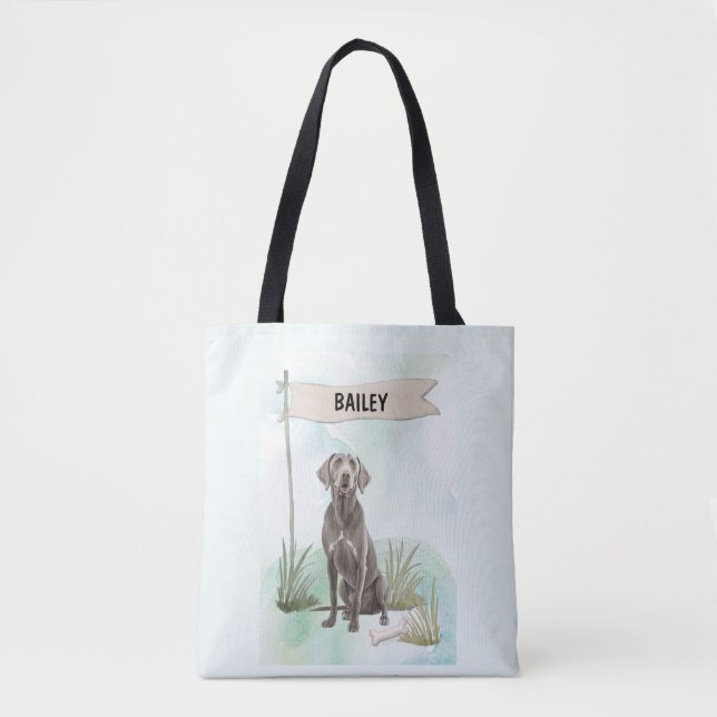 Personalisierter Hund Wasserfarbe Weimaraner (Vorderseite)
