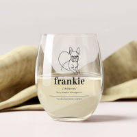 Personalisierter Hund Wein Glas Französischer Bull