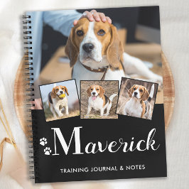Personalisierter Hund Welpen Monogramm Name 5 Foto Notizbuch