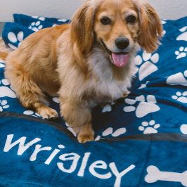 Personalisierter Hunde-Geschenkpapier Drucke für H Fleecedecke