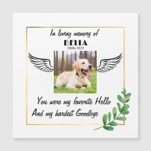 Personalisierter Hunde-Memorial Gefallen Beileid-G Magnetkarte