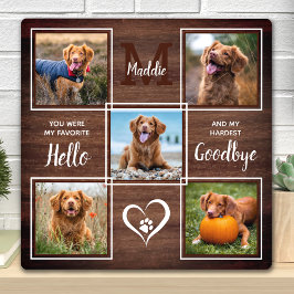Personalisierter Hundegedanke 5 Bildkollektion Fotoplatte
