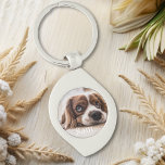 Personalisierter Hundeliebhaber des Fotos Schlüsselanhänger<br><div class="desc">Dieser niedliche Schlüsselanhänger verfügt über eine Silhouette Ihres geliebten Hundes und kann mit ihrem Namen angepasst werden. Es ist der perfekte Weg, um eine besondere Erinnerung Ihres Furry-Freundes mit Ihnen zu tragen, wo immer Sie hingehen. Ob als Geschenk für einen Hundeliebhaber oder als beliebtes Memento für sich selbst, dieser Schlüsselanhänger...</div>