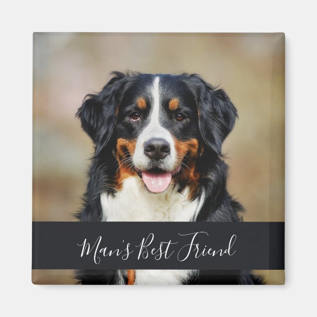 Personalisierter Hundemagnet mit Foto Magnet (Vorne)