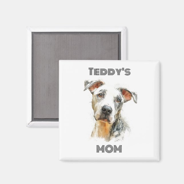 Personalisierter Hundemutter-Magnet | Maßgeschenk Magnet (Vorderseite/Rückseite)