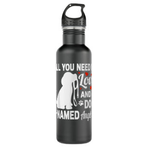 Personalisierter Hundenname Engel Niedlich Hunde Edelstahlflasche