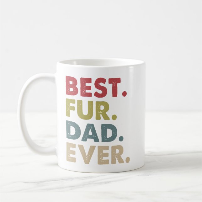 Personalisierter Hundepapa | Bester Hundepapa über Kaffeetasse (Links)