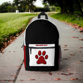 Personalisierter Hundepapierdruck Bedruckter Rucksack