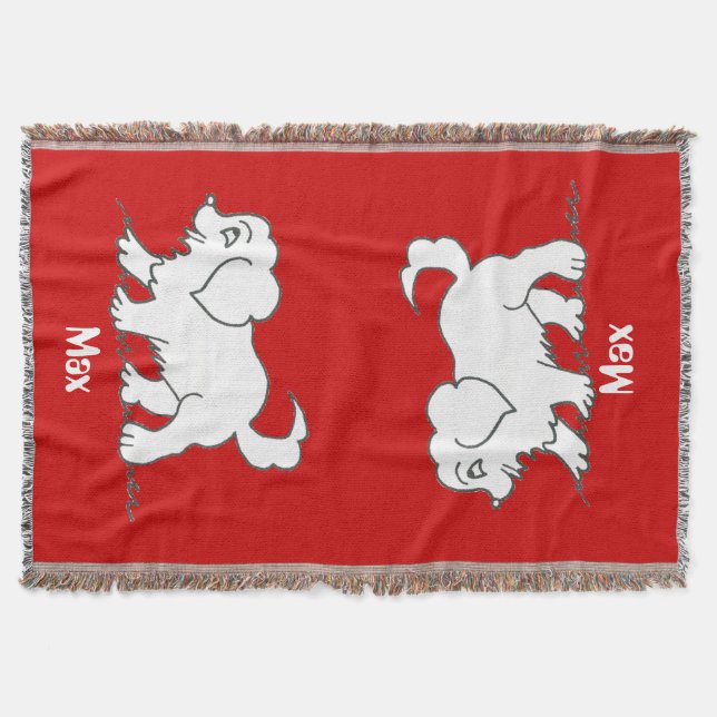 Personalisierter Hundeschuh Decke (Vorderseite)