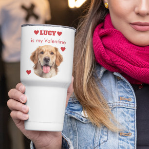 Personalisierter Hundfoto-Valentinstag-Reisebecher Reisebecher