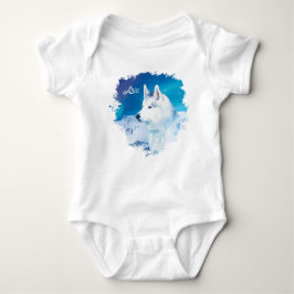 Personalisierter Husky-Hund Baby Strampler