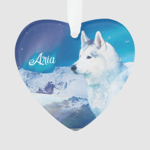 Personalisierter Husky-Hund Ornament
