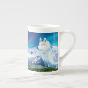 Personalisierter Husky-Hund Prozellantasse
