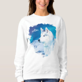 Personalisierter Husky-Hund Sweatshirt