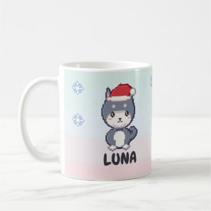 Personalisierter Husky-Weihnachtstasse Kaffeetasse